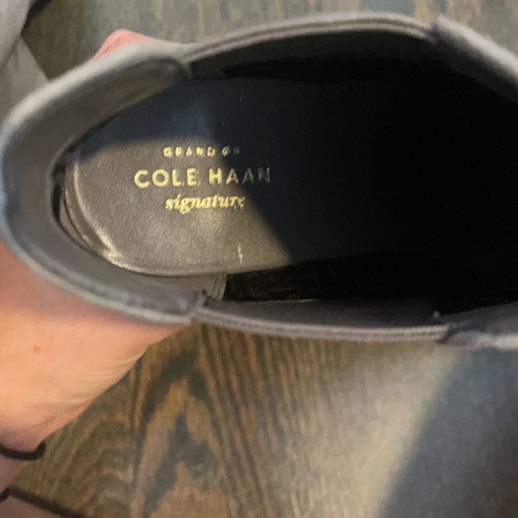 Cole Haan Grey Suede Booties with Block Heel - Picture 5 of 5